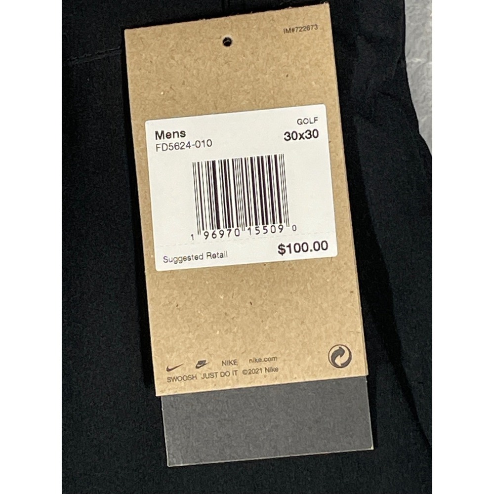 Nike Golf Dri-FIT Victory Slim Fit Pants Mens 30x30 Black FD5624-010 NEW - Picture 2 of 12